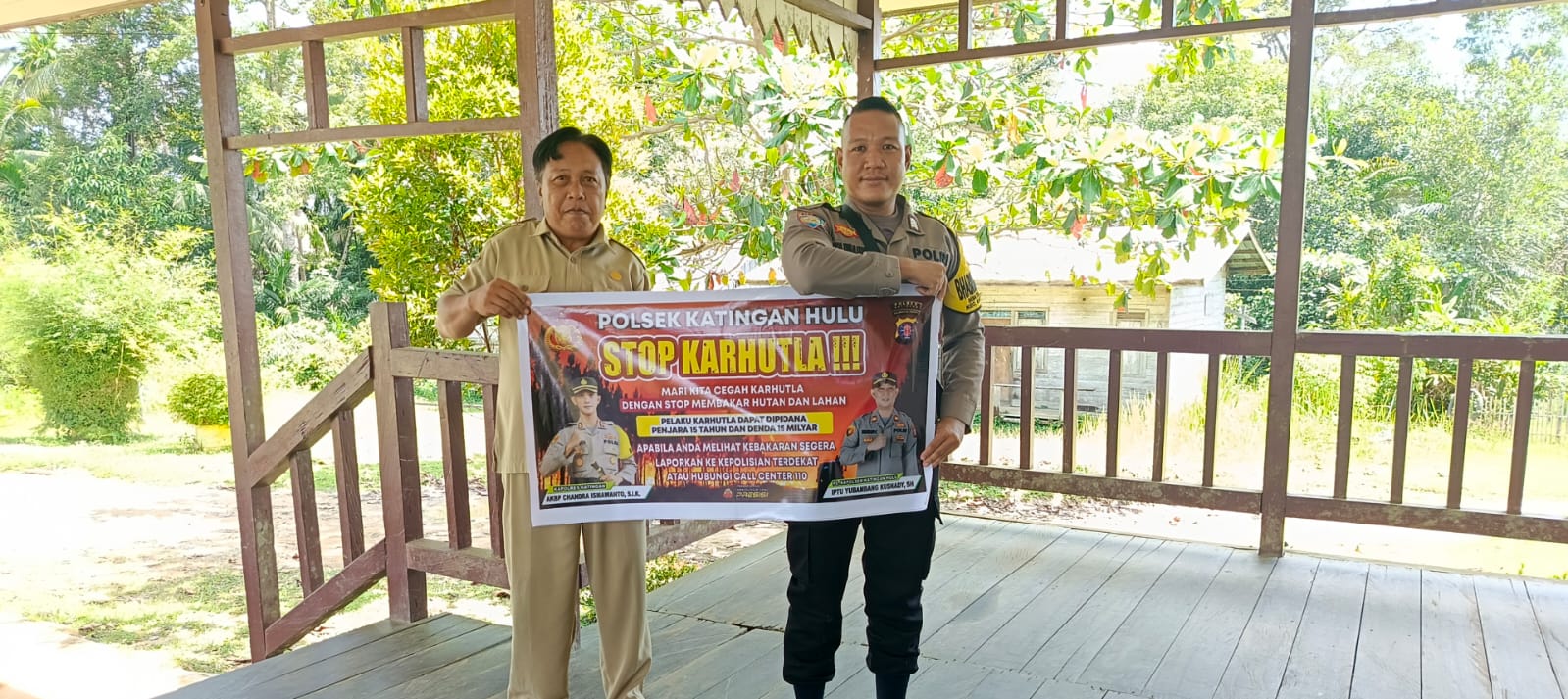 ‎Polsek Katingan Hulu sosialisasi Stop Karhutla.