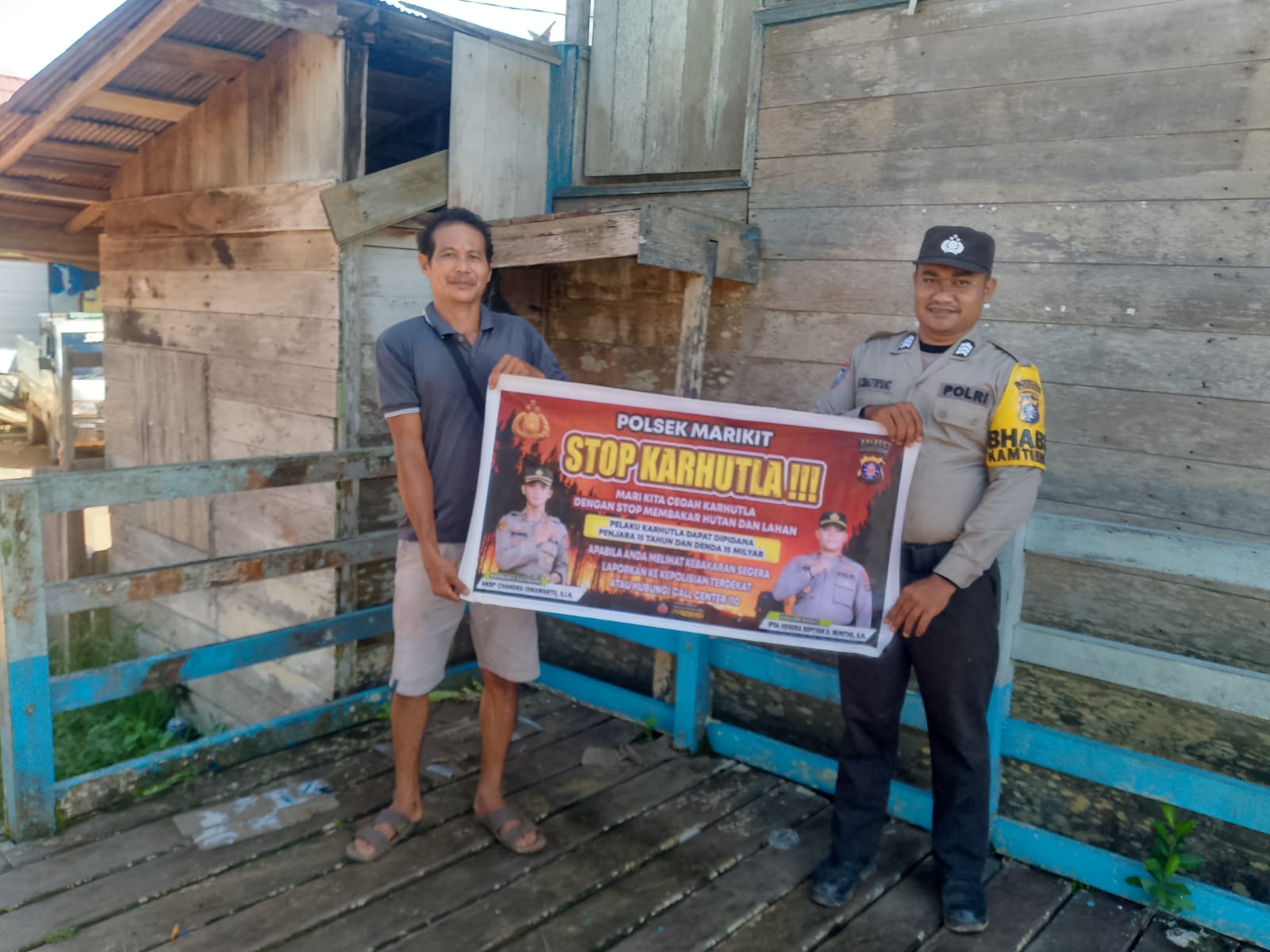 Polsek Tewang Sangalang Garing dan Pulau Malan Imbau Warga Tidak Membuka Lahan Dengan Membakar