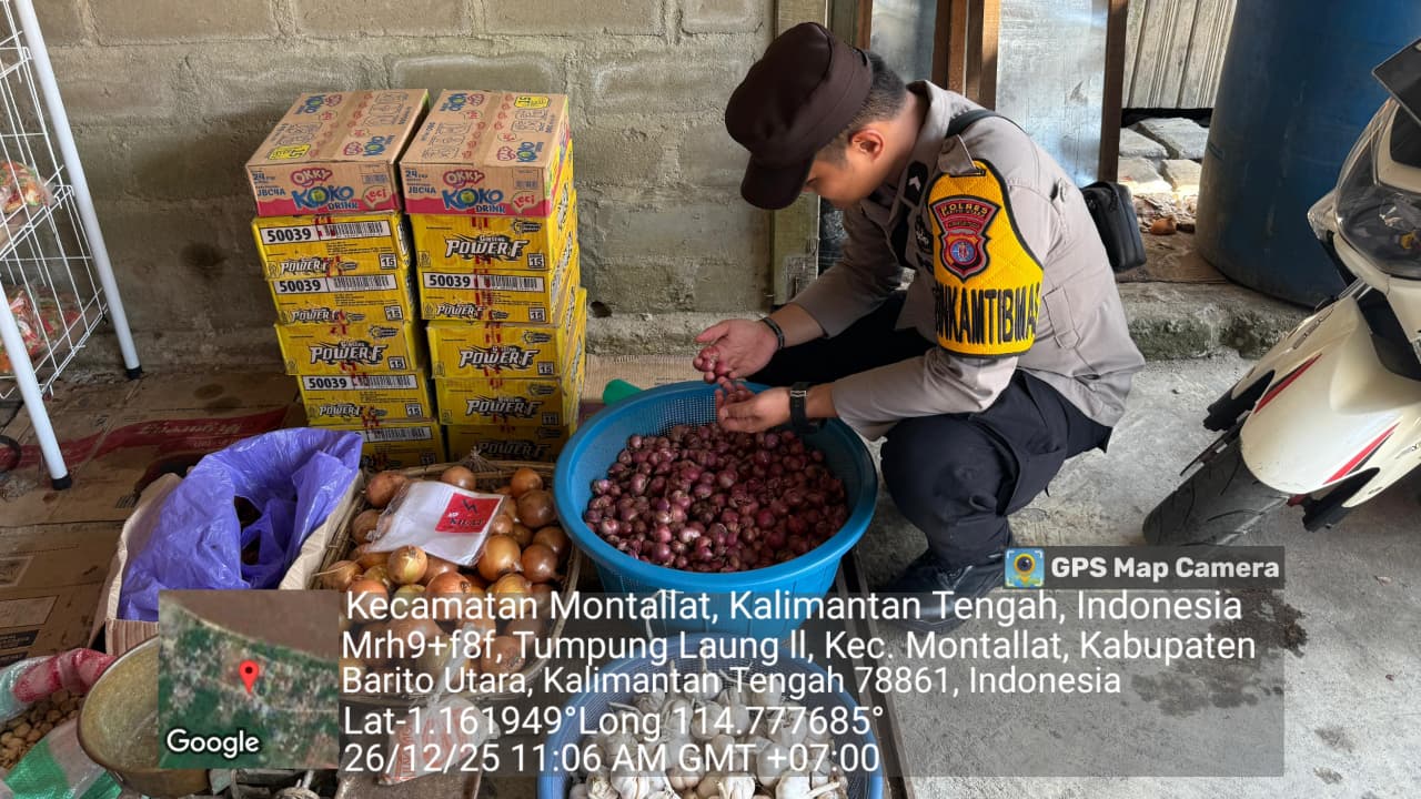 Polsek Montallat Laksanakan Pengecekan Sembako Untuk Pantau Stok Dan Harga Di Pasaran