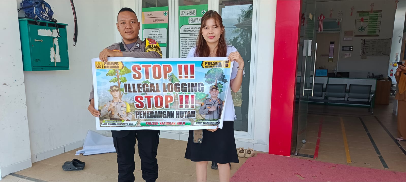 Upaya Pencegahan Penebangan Hutan secara Liar (Ilegal Logging), Bhabinkamtibmas sosialisasi kepada masyarakat.