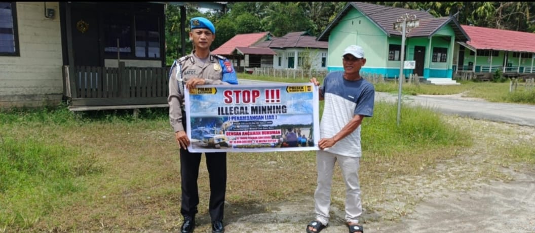 Cegah Kerusakan Lingkungan Polsek Tewang Sangalang Garing dan Pulau Malan Sampaikan Imbauan Ilegal Logging Ilegal Minning.