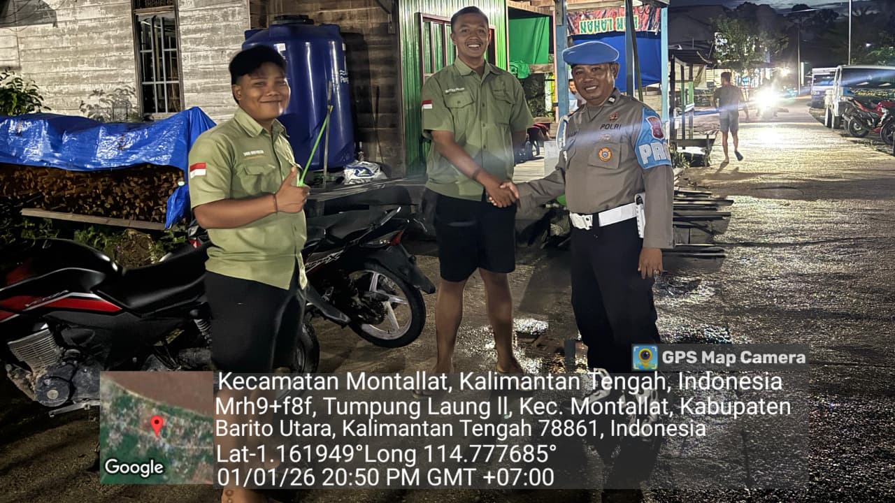 Polsek Montallat Laksanakan Patroli Malam Untuk Ciptakan Keamanan Dan Ketertiban Masyarakat