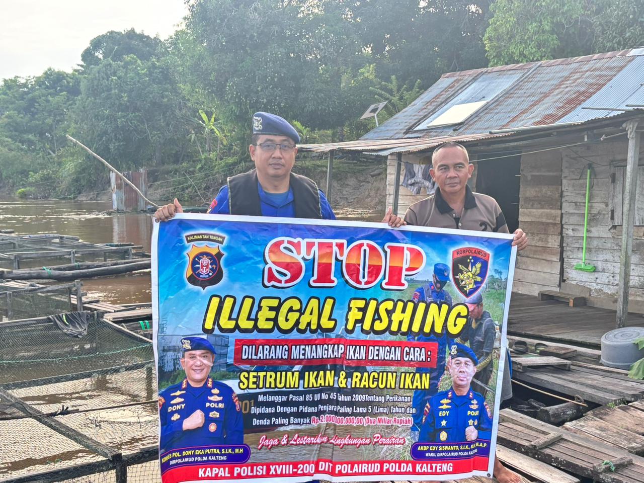 Ditpolairud polda kalteng imbau nelayan stop ilegal fishing untuk lindungi sumber daya sungai