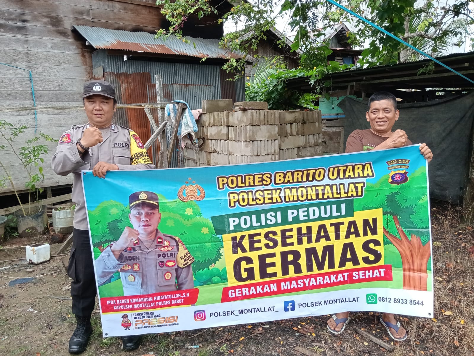 Polsek Montallat Sampaikan Pola Hidup Sehat Kepada Warga, Polsek Montallat Sosialisasikan Germas ke Masyarakat.