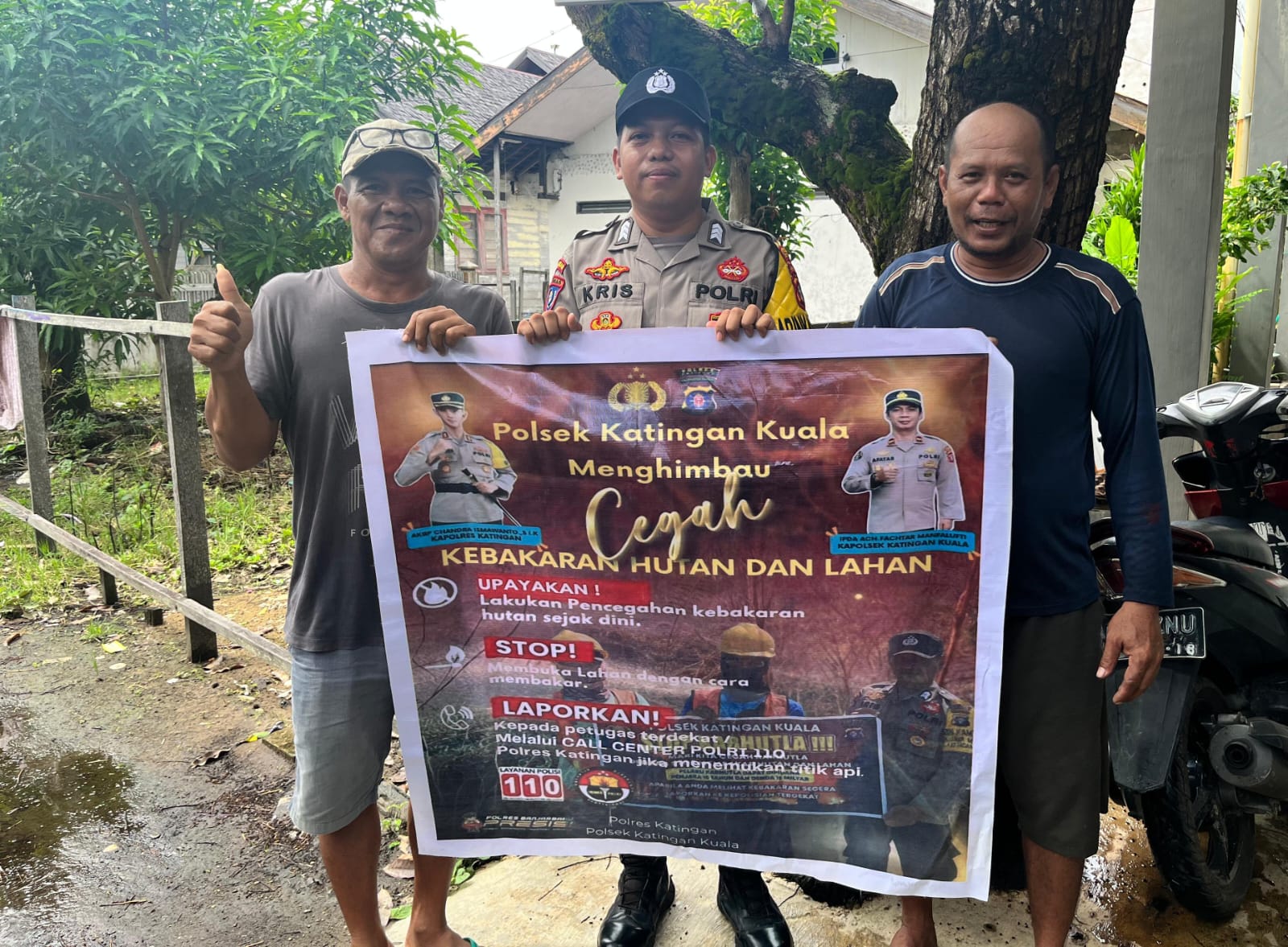 Bhabinkamtibmas Pagatan Hilir Himbau Masyarakat Untuk Tidak Membakar Hutan dan Lahan