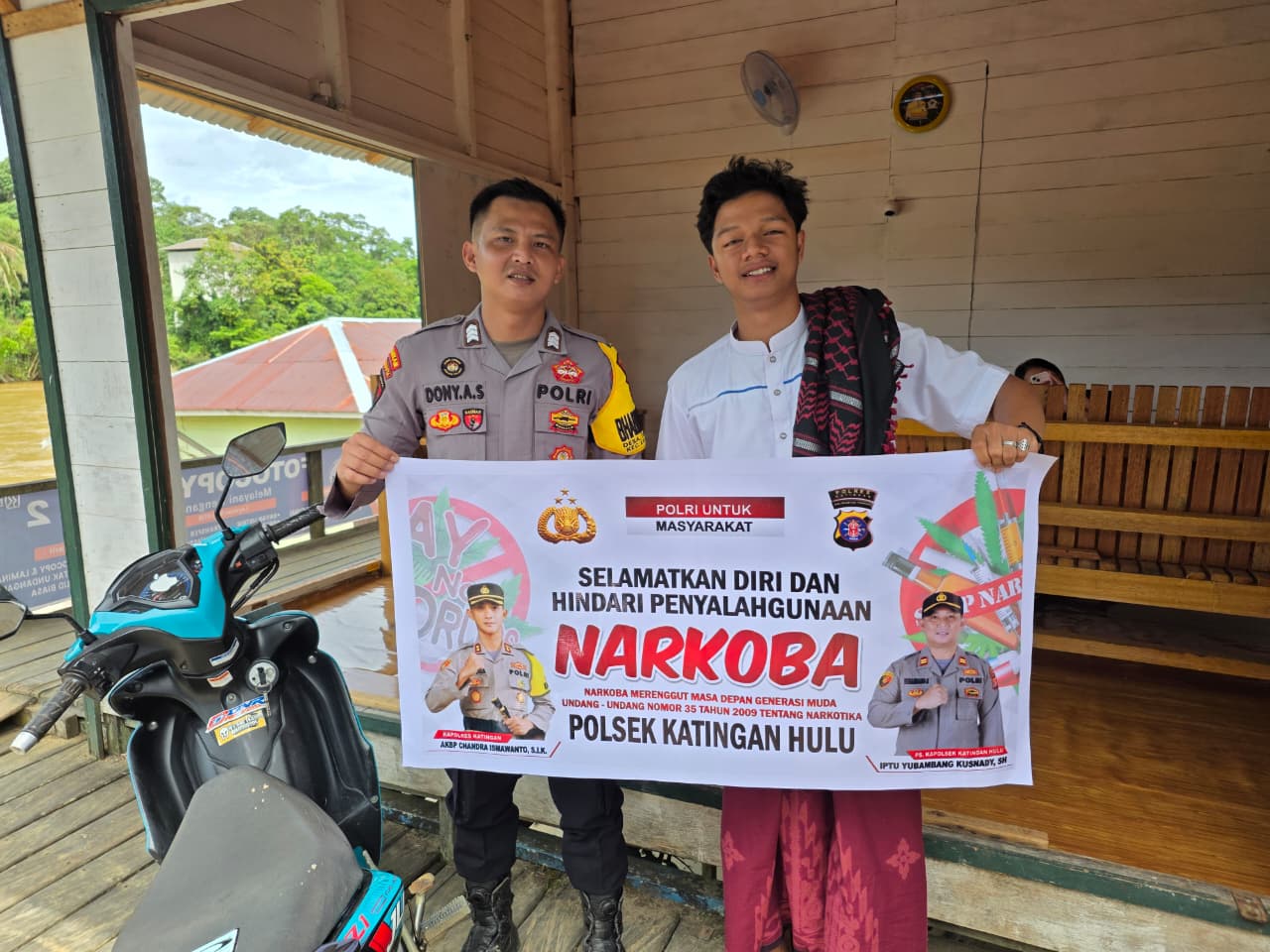 Bhabinkamtibmas Polsek Katingan Hulu dan Bukit Raya Imbau Warga Jauhi Narkoba.