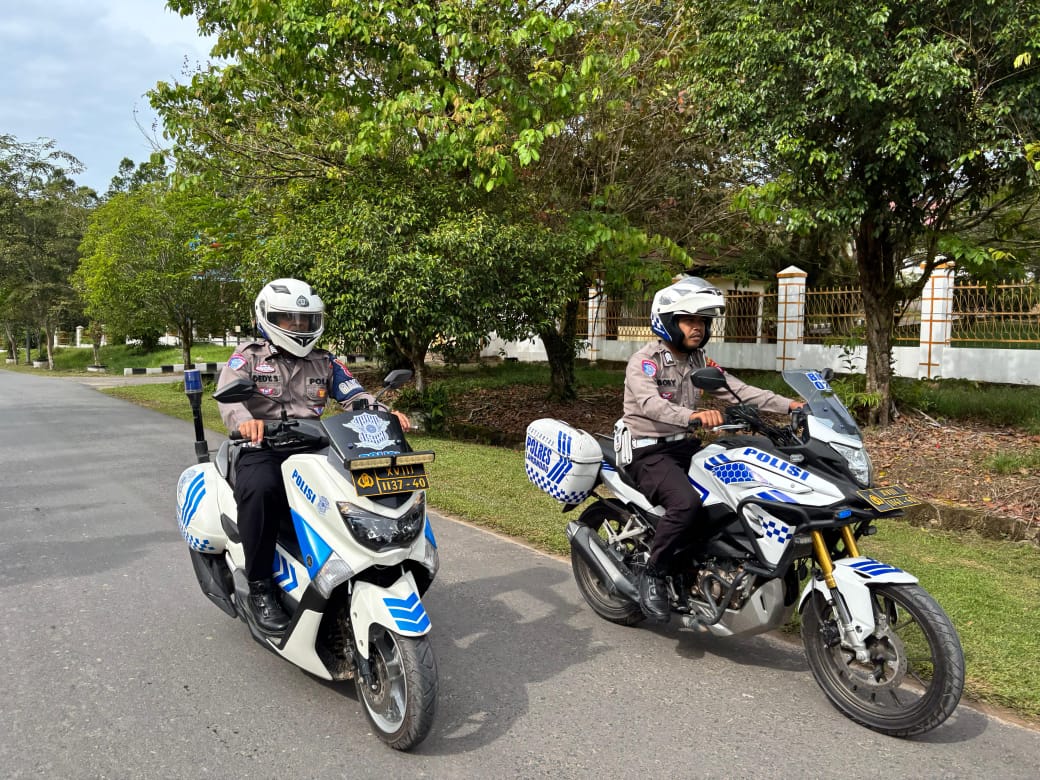 Personel Piket Lantas Polres Lamandau Laksanakan Patroli R2