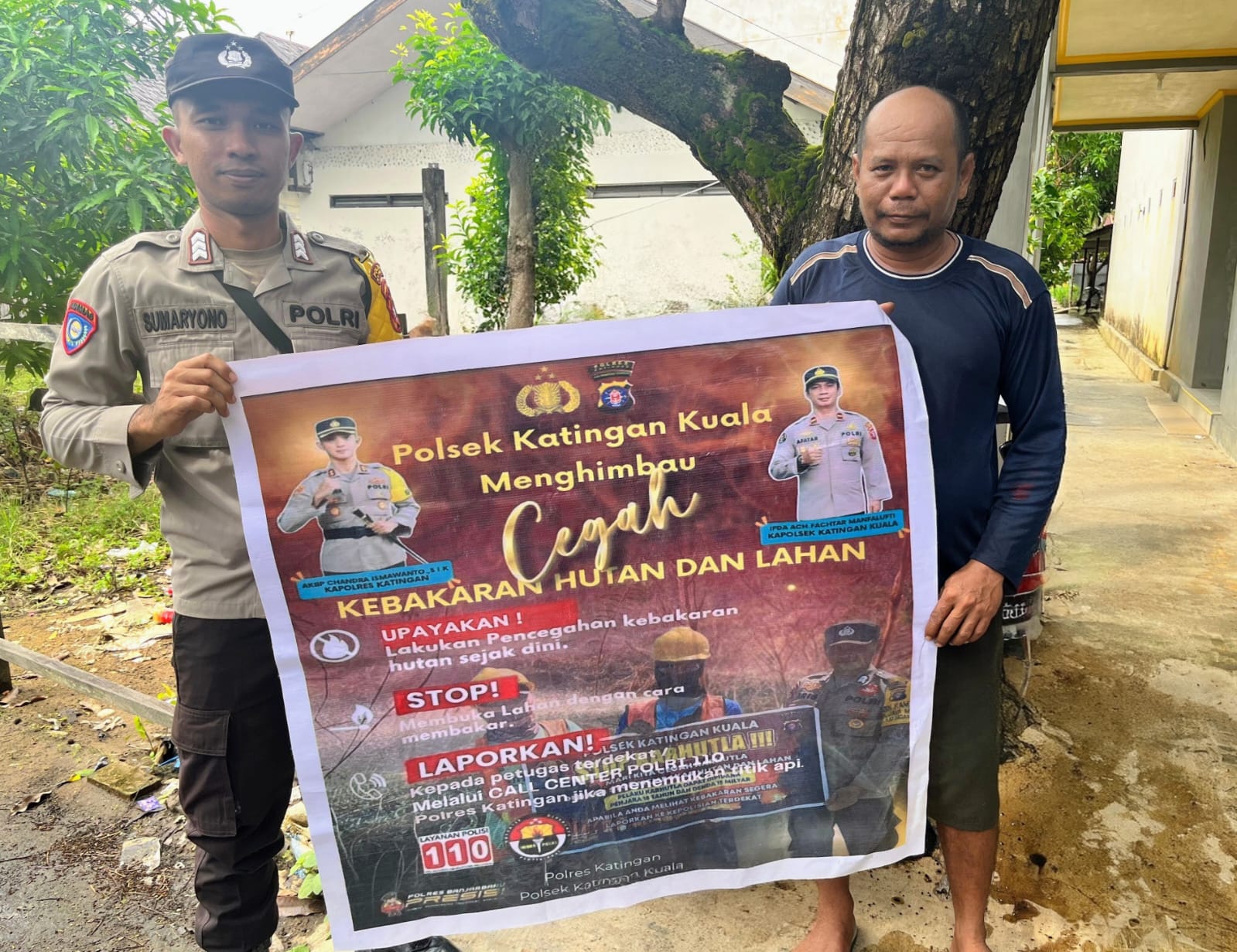 Cegah Kejahatan Terhadap Lingkungan, Bhabinkamtibmas Polsek Katingan Kuala Himbau Masyarakat Untuk Tidak Membakar Hutan dan Lahan