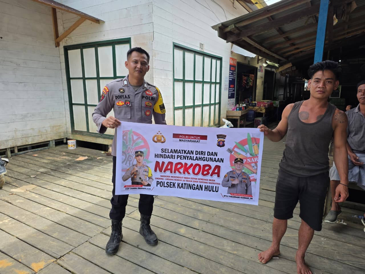 Bhabinkamtibmas Polsek Katingan Hulu dan Bukit Raya Imbau Warga Jauhi Narkoba.