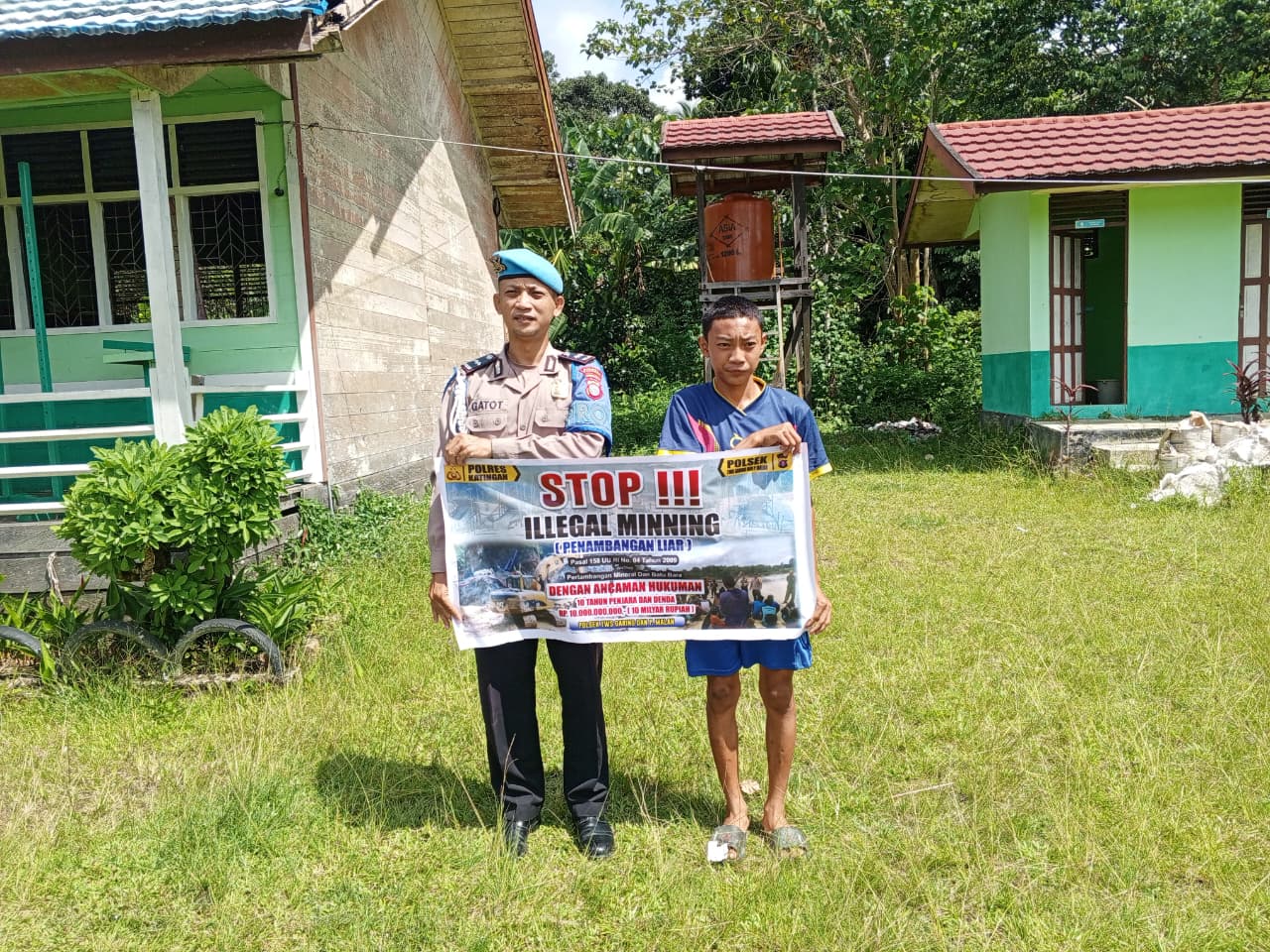 Cegah Kerusakan Lingkungan Polsek Tewang Sangalang Garing dan Pulau Malan Sampaikan Imbauan Ilegal Logging Ilegal Minning.