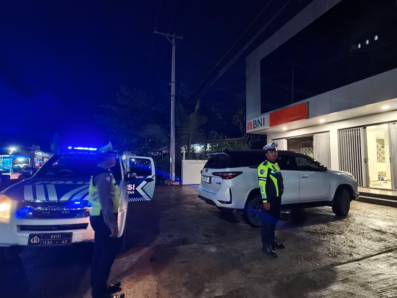 Sat Lantas Polres Lamandau Gelar Patroli di Objek Vital Demi Ciptakan Kamtibmas Kondusif