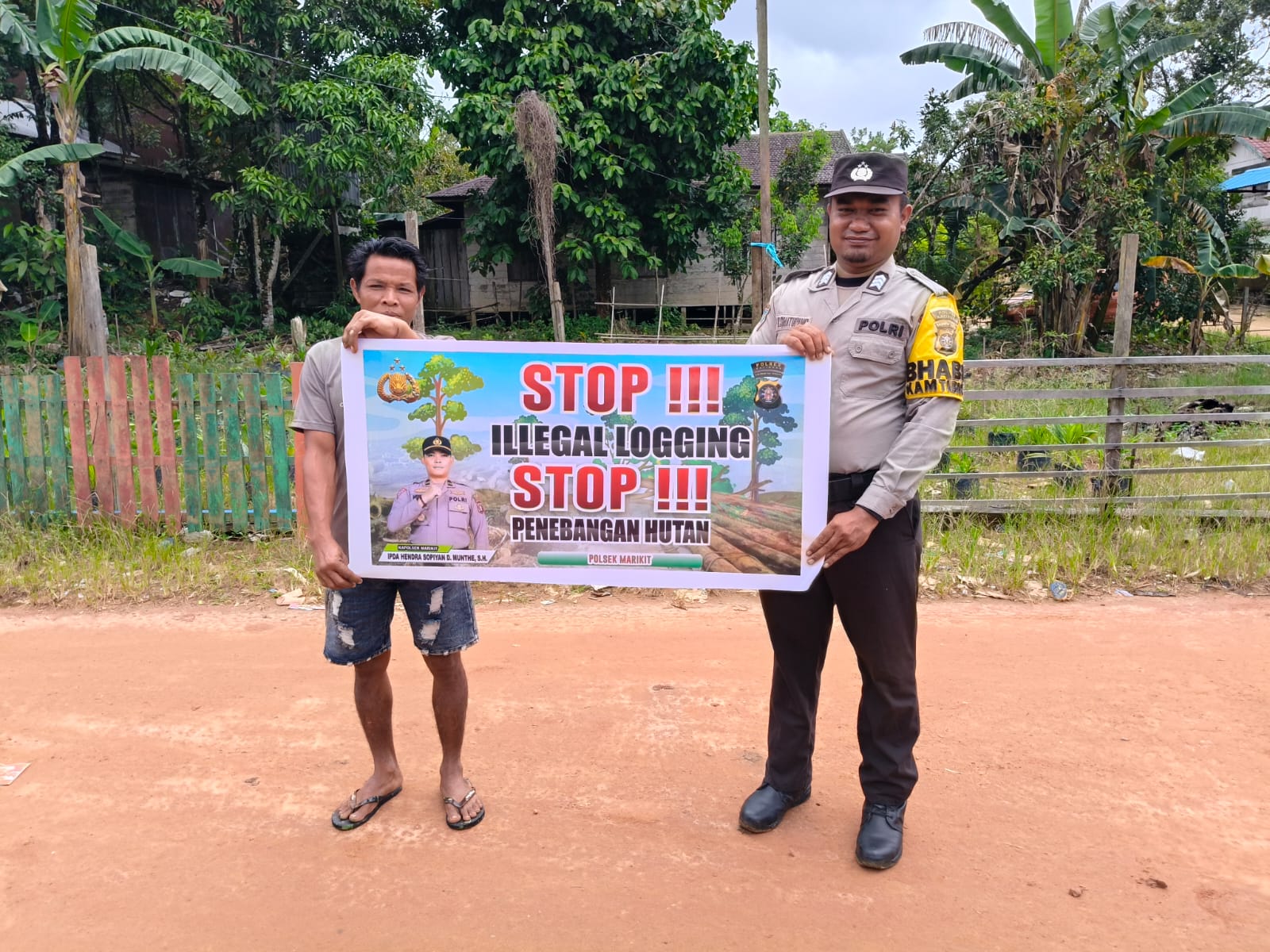 Polsek Marikit Sosialisasi Cegah Ilegal Logging…!!!