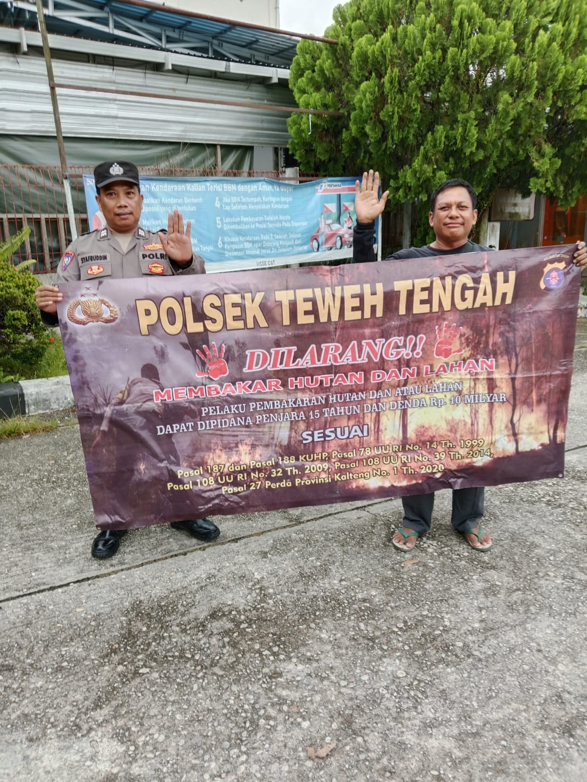 Sosialisasikan Akibat Dari Pembakaran Hutan/Lahan, Polsek Teweh Tengah Sampaikan Bahaya Karhutla Kepada Masyarakat