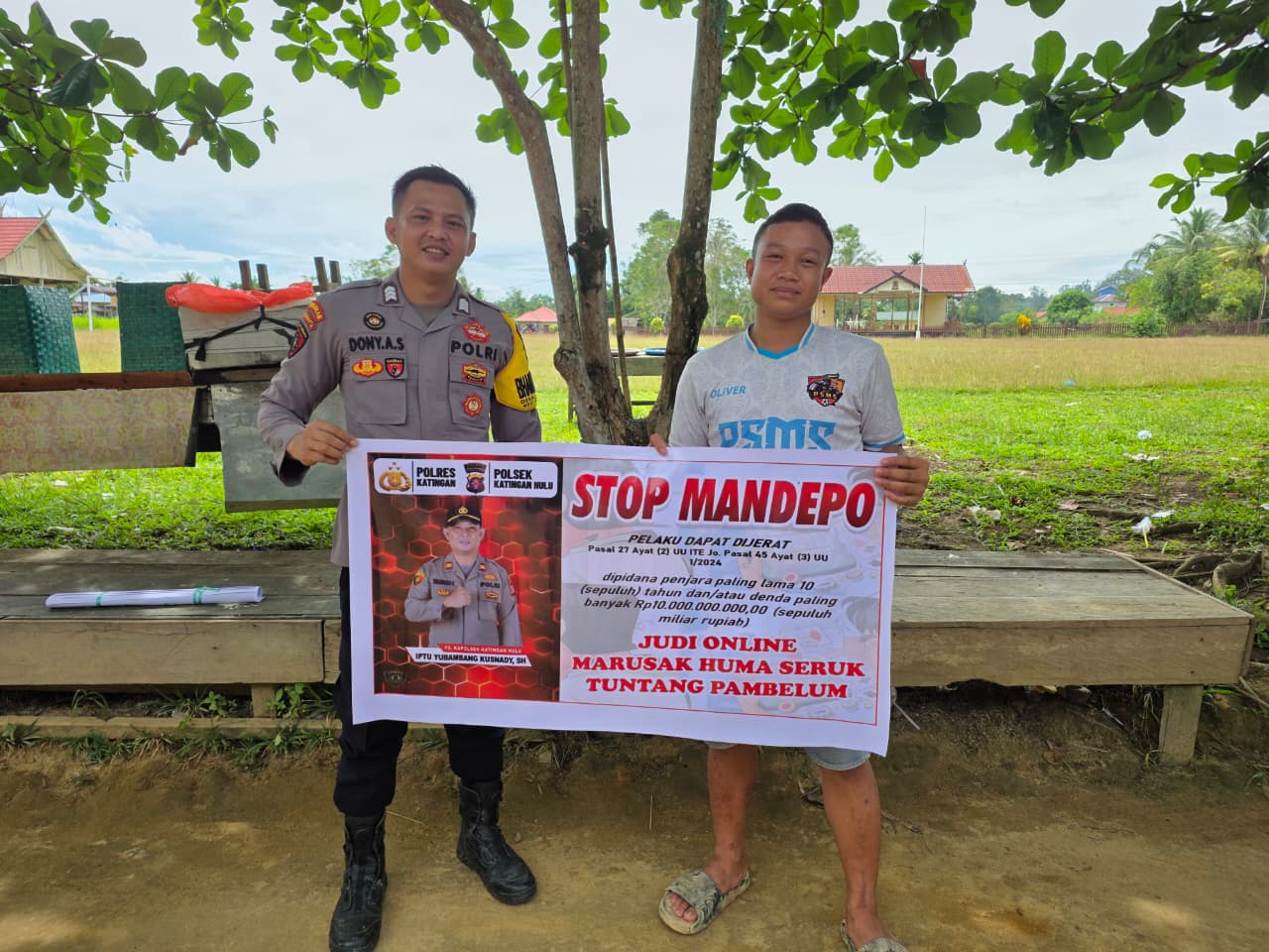 Bhabinkamtibmas Polsek Katingan Hulu dan Bukit Raya Imbau Warga Jauhi Judi Online