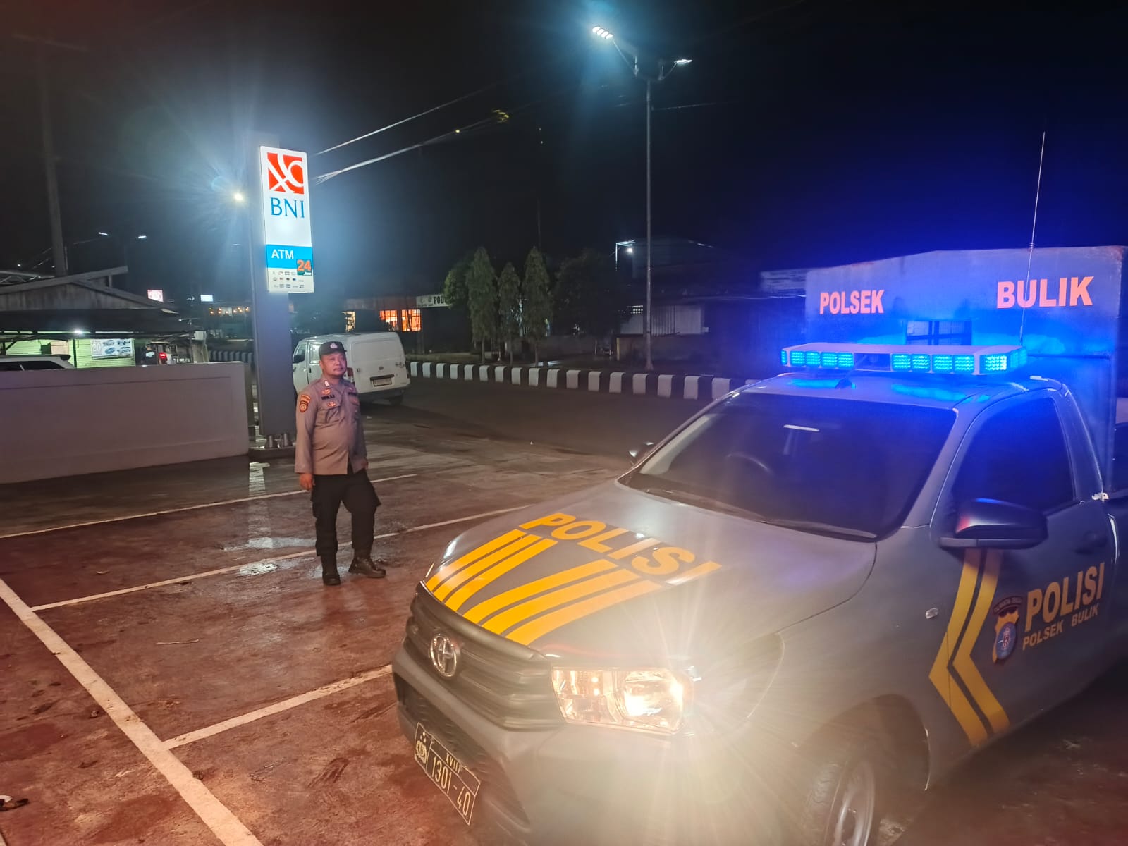 Personel Polsek melaksanakan Patroli di Wilkum Polsek Bulik