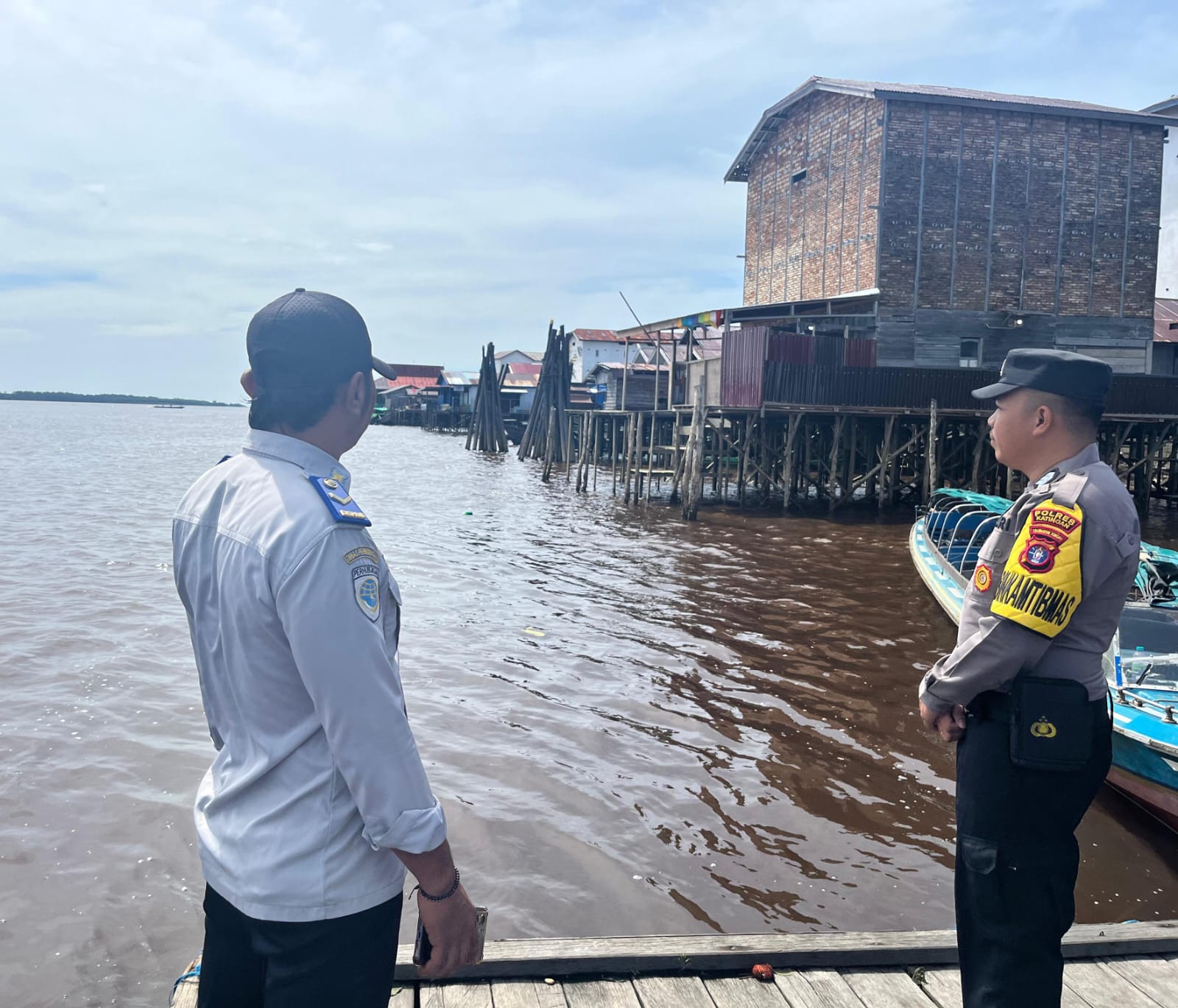 Debit Air terpantau normal , Polsek Katingan Hulu dan Bukit Raya Imbau Warga agar tetap selalu waspada.