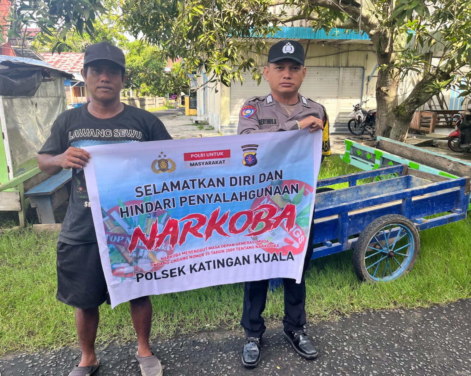 Bhabinkamtibmas Polsek Katingan Kuala Edukasi Bahaya Penyalahgunaan Narkoba Ke Masyarakat