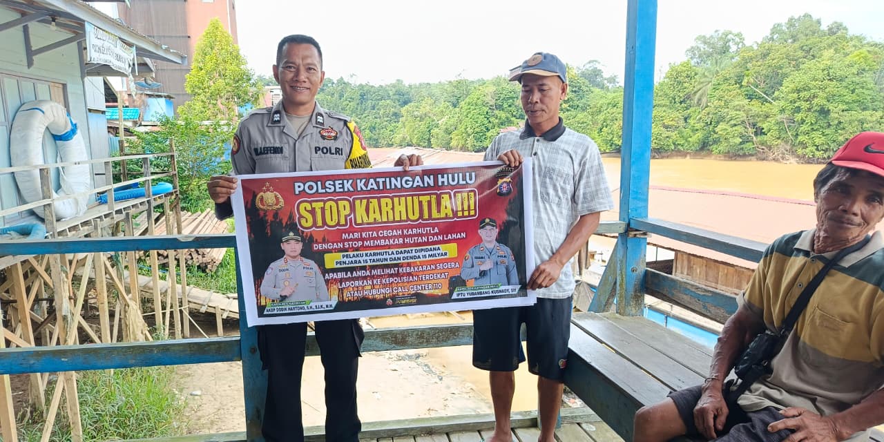 ‎Polsek Katingan Hulu sosialisasi Stop Karhutla.