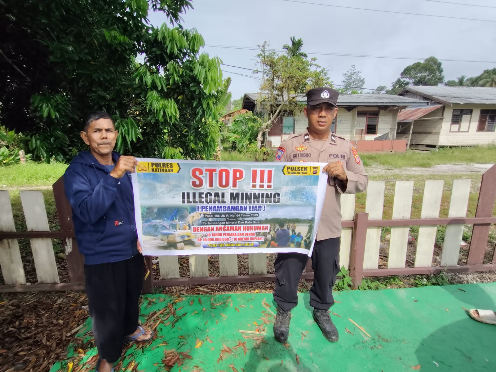 Polsek Tws Garing dan Pulau Malan rutin sosialisasi larangan ilegal Logging dan Meaning.