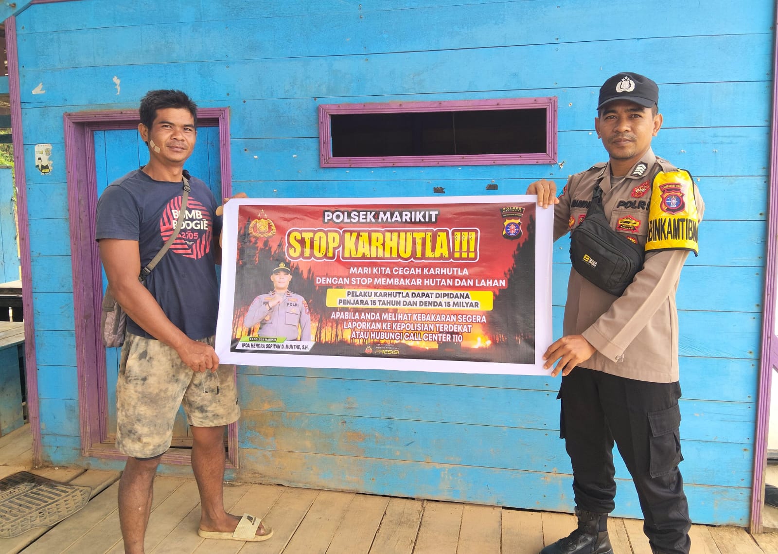 Tingkatkan sosialisasi pelaksanakan upaya untuk Pencegahan Polsek Marikit Rutin Sosialisasi Karhutla diwilayah Kec. Marikit, Kab. Katingan.