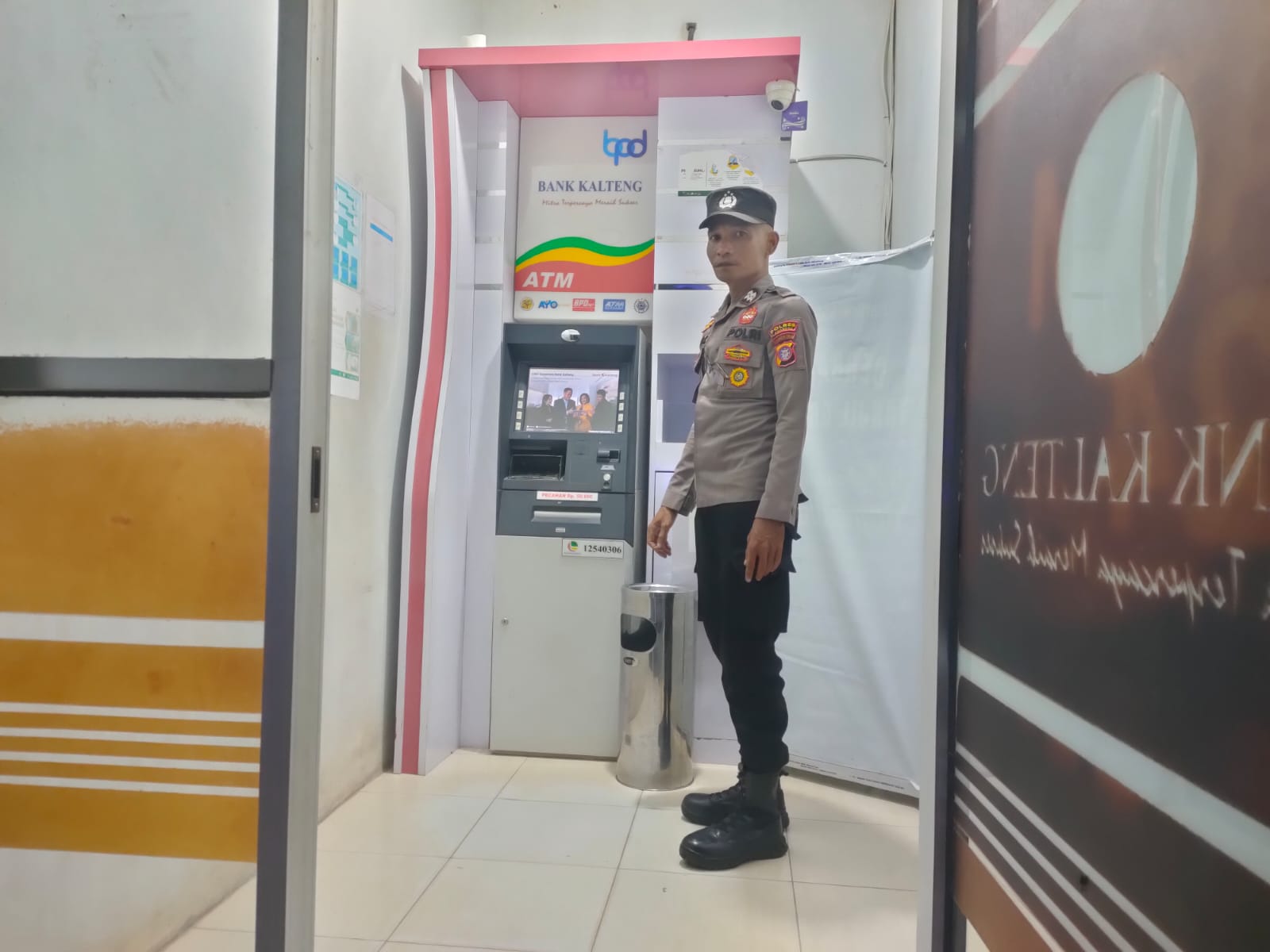 Piket Polsek Patroli ke Perbankan Atm