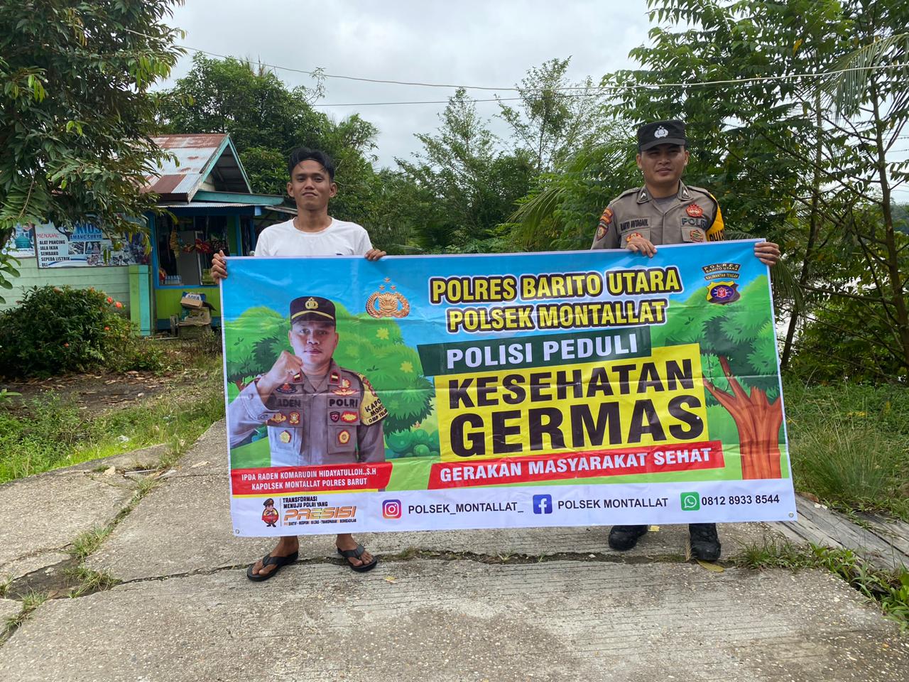 Polsek Montallat Sampaikan Pola Hidup Sehat Kepada Warga, Polsek Montallat Sosialisasikan Germas ke Masyarakat.