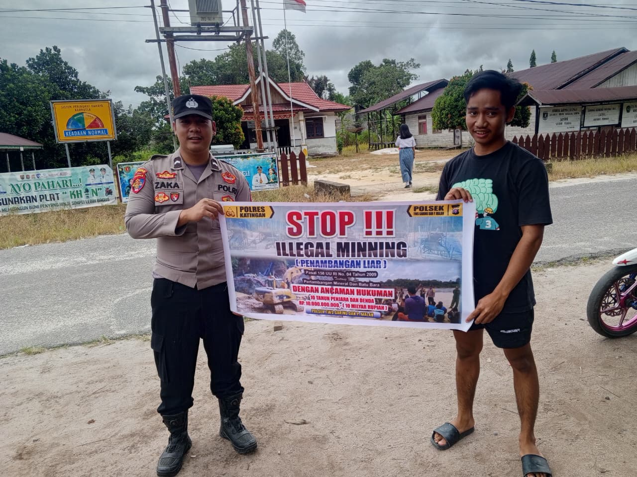 Polsek Tewang Sangalang Garing dan Pulau Malan Imbau Warga Tidak Melakukan Aktivitas Ilegal Logging dan Ilegal Minning