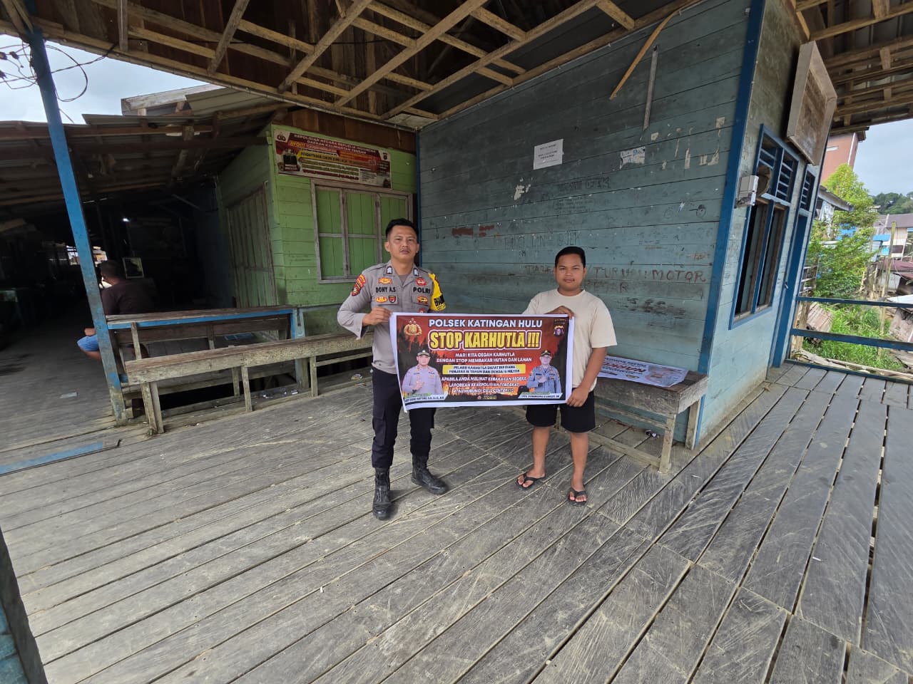 Polsek Katingan Hulu sosialisasi Stop Karhutla.