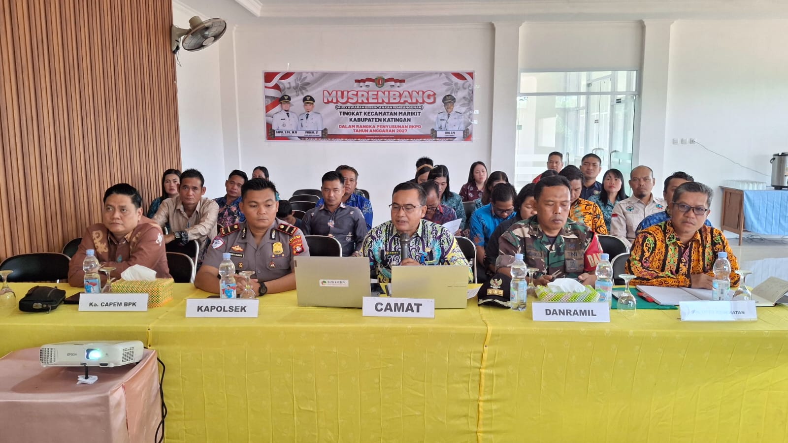 Kapolsek Marikit Hadiri Musrenbang Tingkat Kecamatan Marikit.