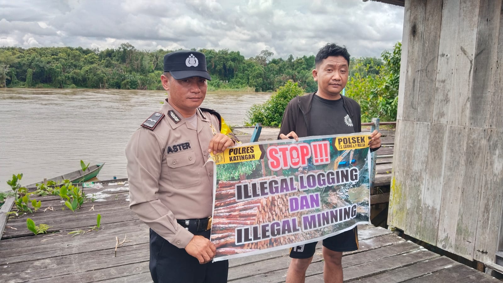 Polsek Tws Garing dan Pulau Malan rutin sosialisasi larangan ilegal Logging dan Meaning.