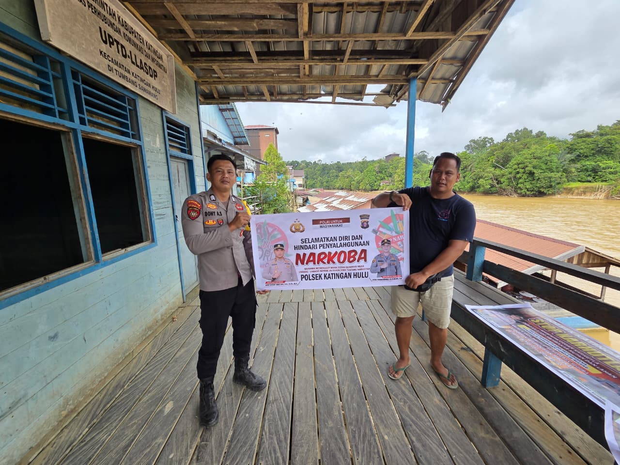 Bhabinkamtibmas Polsek Katingan Hulu dan Bukit Raya Imbau Warga Jauhi Narkoba.