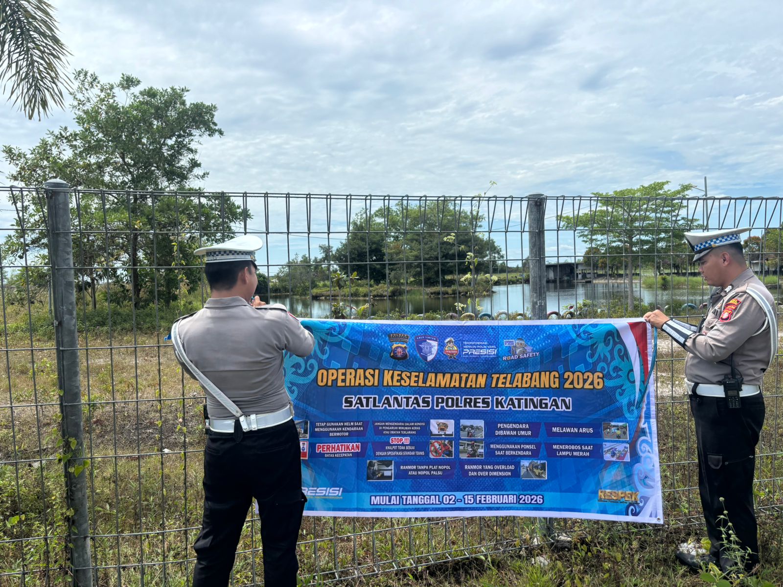 Pemasangan Spanduk Operasi Keselamatan Telabang 2026