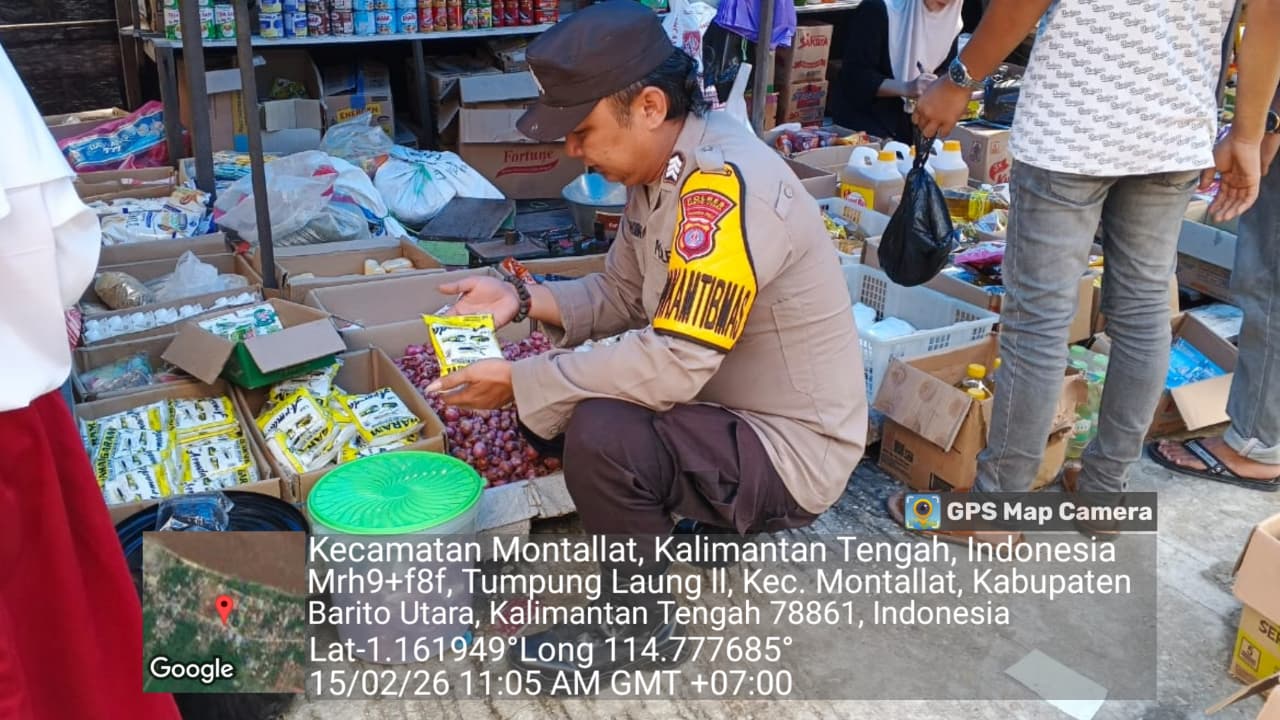 Polsek Montallat Laksanakan Pengecekan Sembako Untuk Pantau Stok Dan Harga Di Pasaran