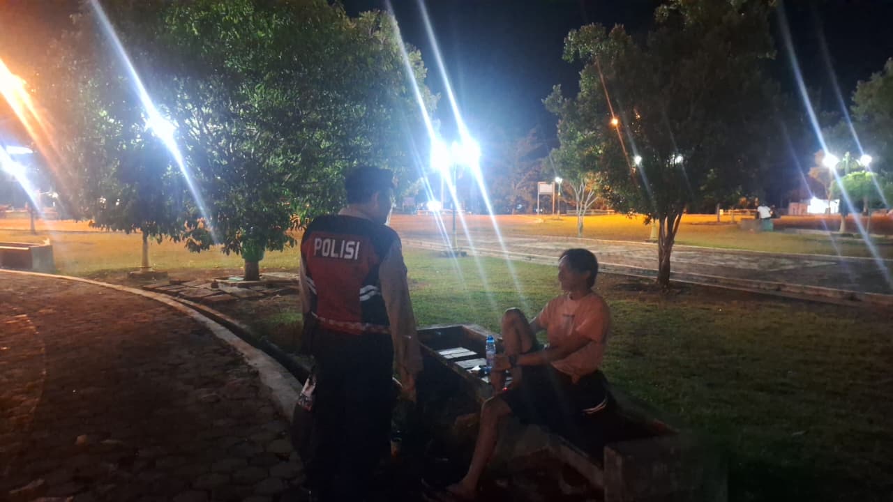 Wujudkan Kamtibmas Aman dan Kondusif, Sat Samapta Polres Lamandau Laksanakan Patroli Malam