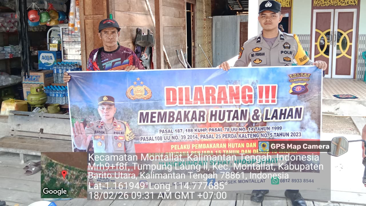 Polsek Montallat Gelar Sosialisasi Karhutla Untuk Meningkatkan Kesadaran Masyarakat