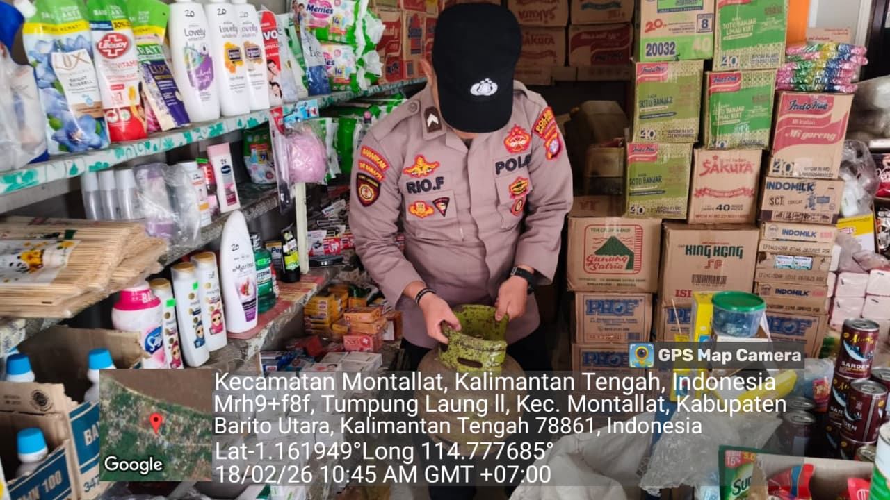 Polsek Montallat Laksanakan Pengecekan Gas LPG Untuk Pantau Stok Dan Harga Di Pasaran