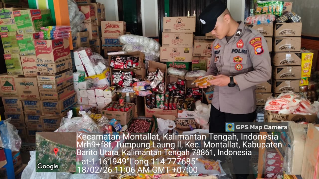 Polsek Montallat Laksanakan Pengecekan Sembako Untuk Pantau Stok Dan Harga Di Pasaran