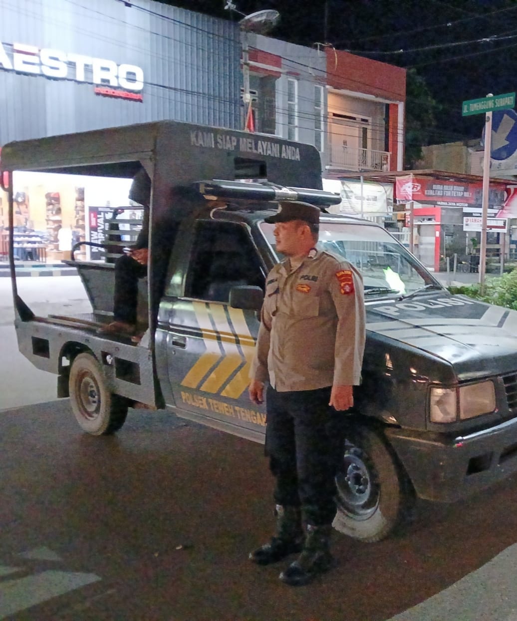 Cegah Aktivitas Kriminalitas Pada Malam Hari, Polsek Teweh Tengah Laksanakan Patroli Malam