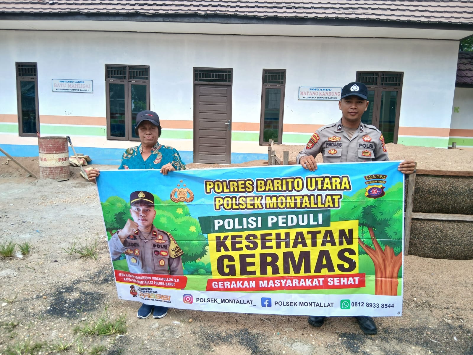 **Polsek Montallat Sampaikan Pola Hidup Sehat Kepada Warga, Polsek Montallat Sosialisasikan Germas ke Masyarakat.*