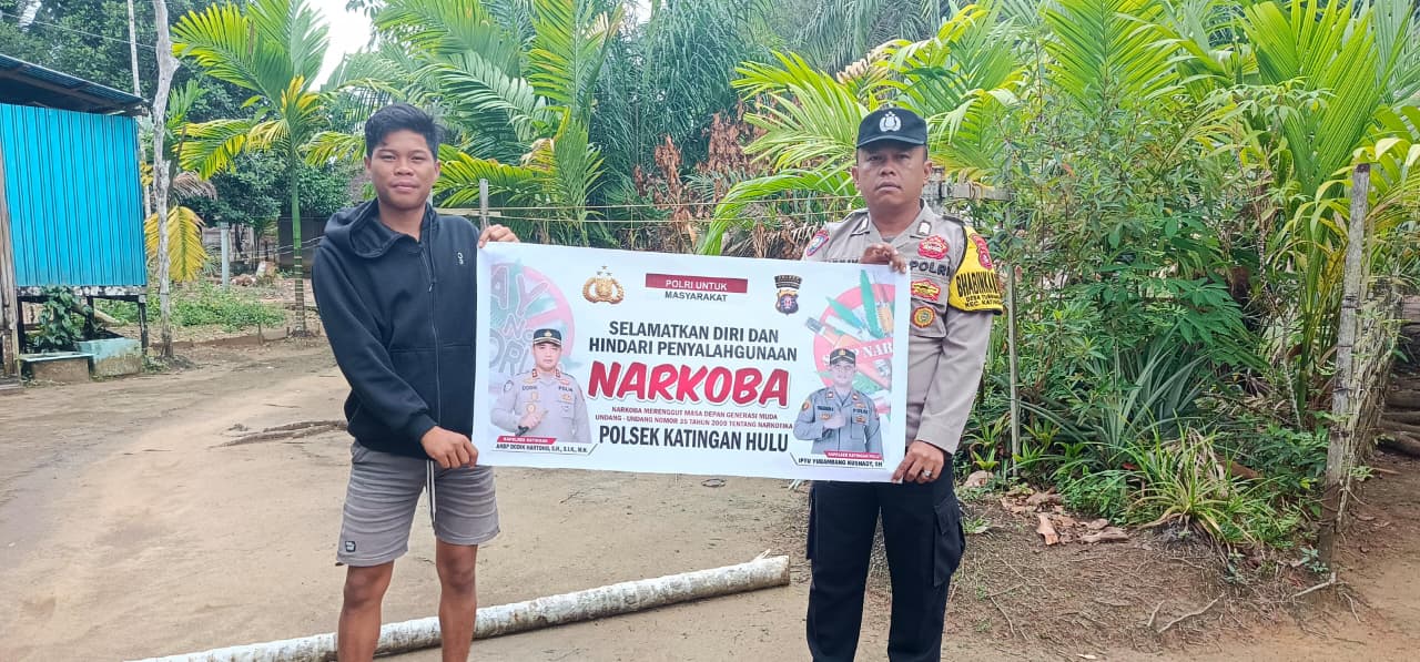 ‎Bhabinkamtibmas Polsek Katingan Hulu dan Bukit Raya Imbau Warga Jauhi Narkoba.