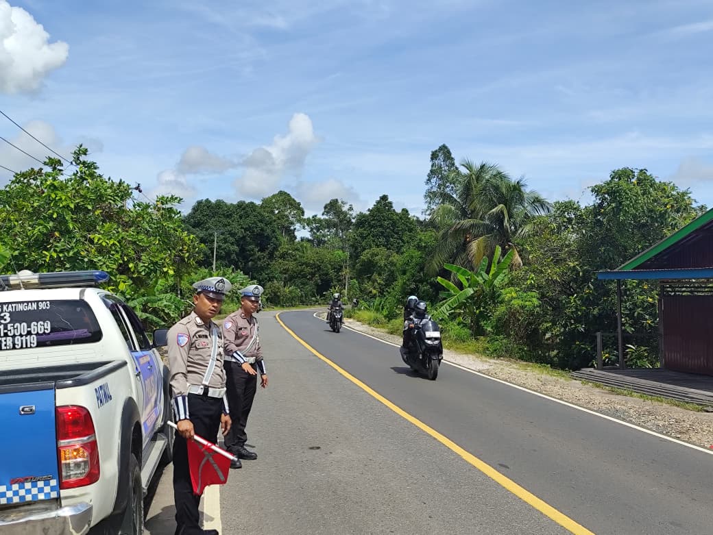 *Antisipasi Laka Lantas, Satlantas Polres Katingan laksanakan patroli ke titik-titik lokasi rawan laka lantas.*