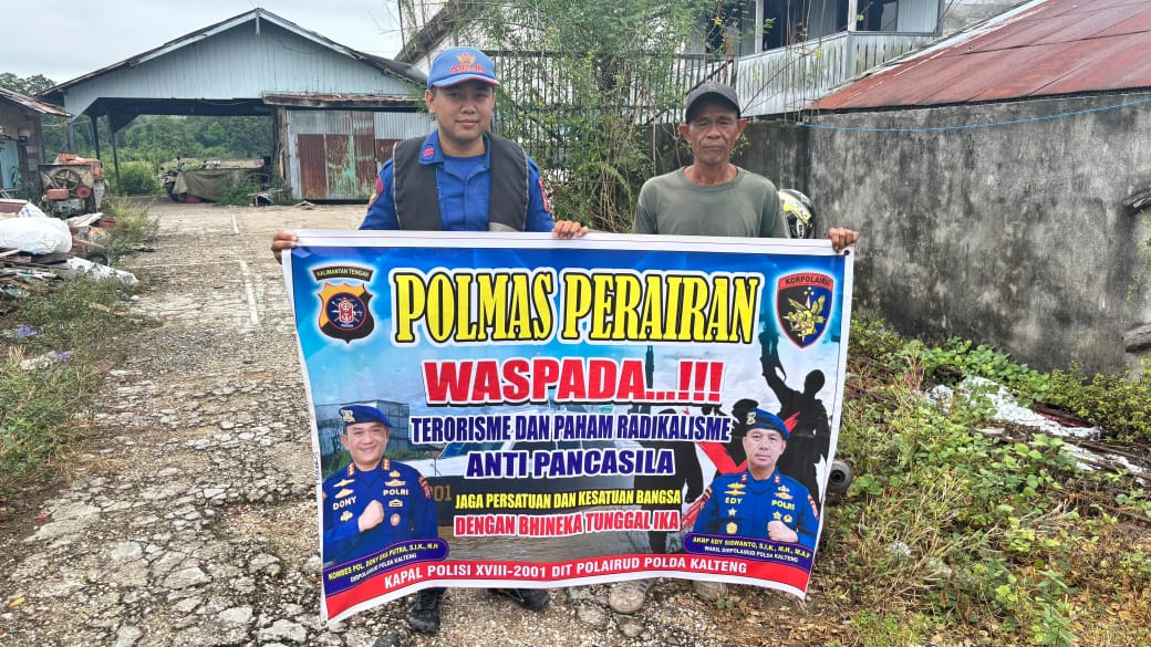 Ditpolairud Polda Kalteng Sambangi Masyarakat, Berikan Edukasi tentang Bahaya Terorisme dan Radikalisme