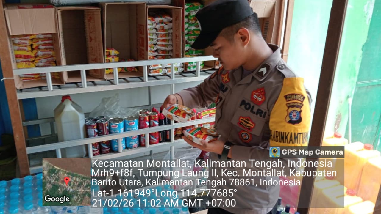 **Polsek Montallat Laksanakan Pengecekan Sembako Untuk Pantau Stok Dan Harga Di Pasaran**