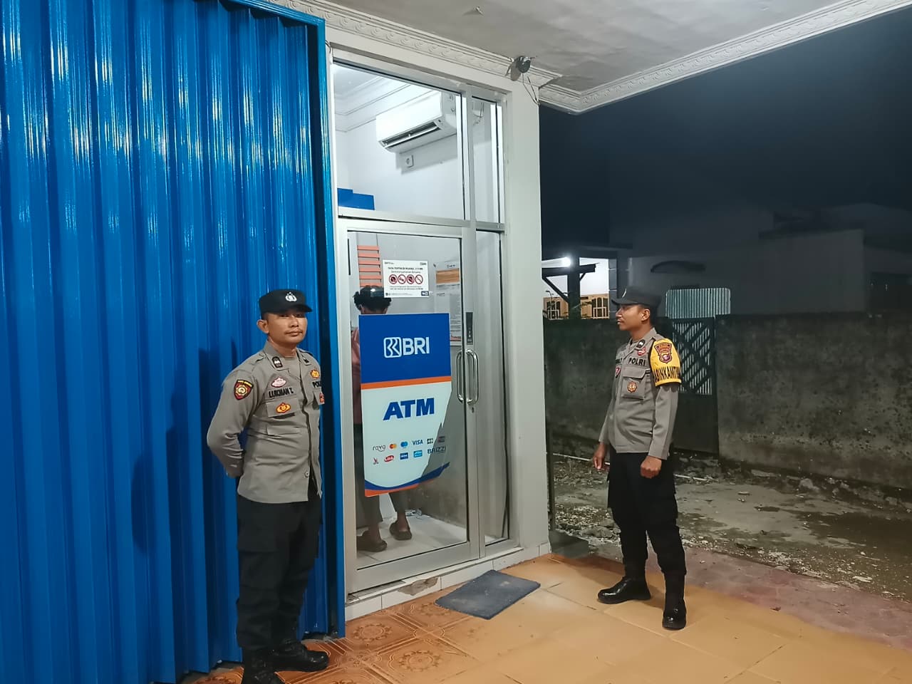 Piket Polsek Patroli ke Perbankan Atm