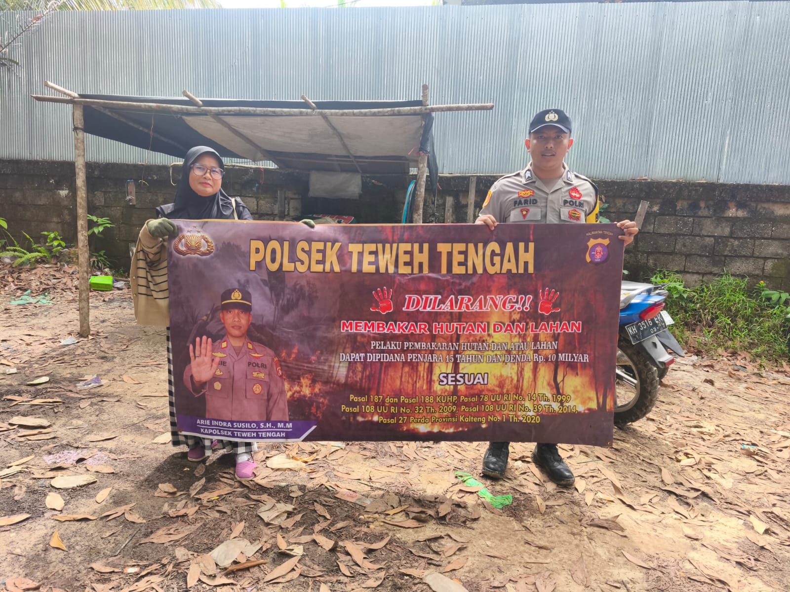 Berikan Pemahaman Kepada Masyarakat Mengenai Bahaya Membakar Hutan, Polsek Teweh Tengah Sosialisasikan Tentang Bahaya Karhutla