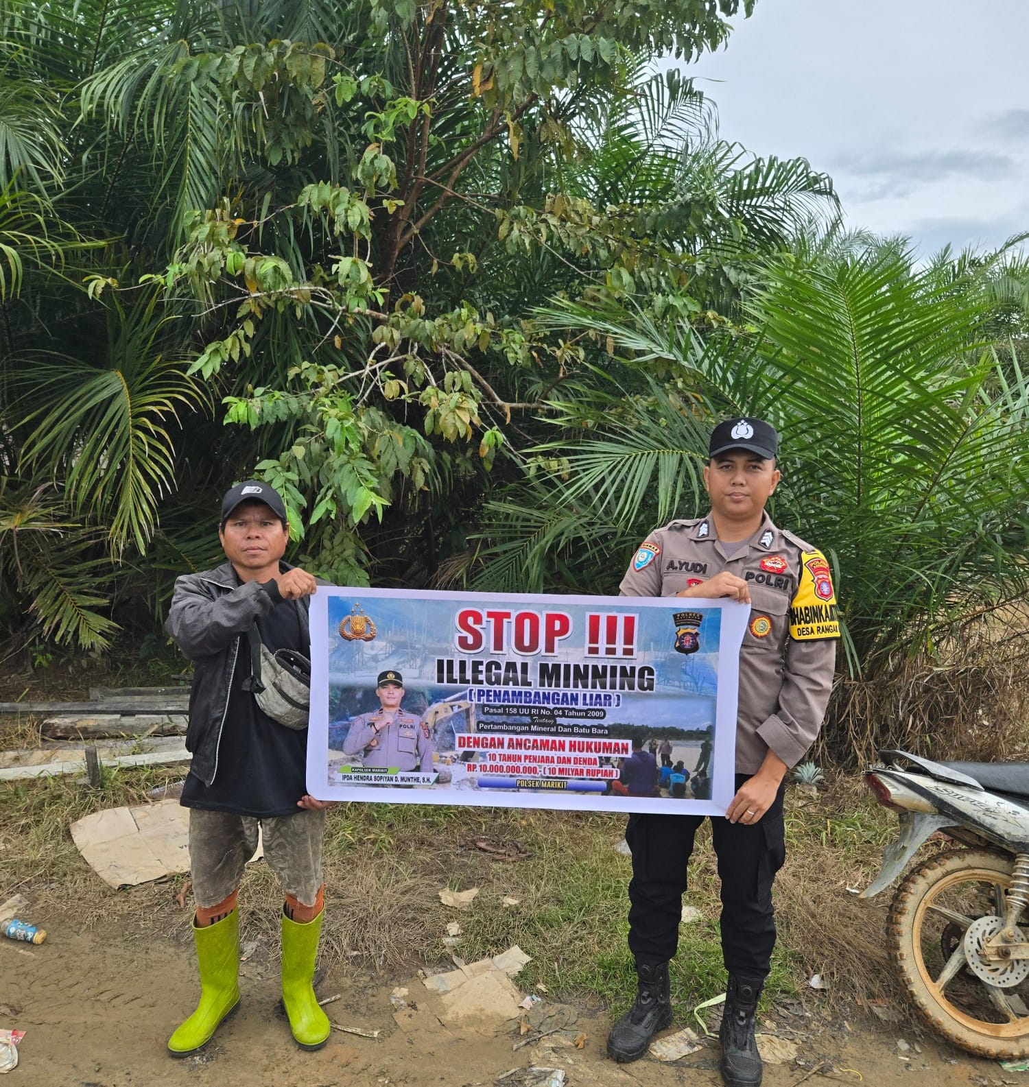 Polsek Marikit Sambangi dan Sosialisasi Ilegal Mining…!!!