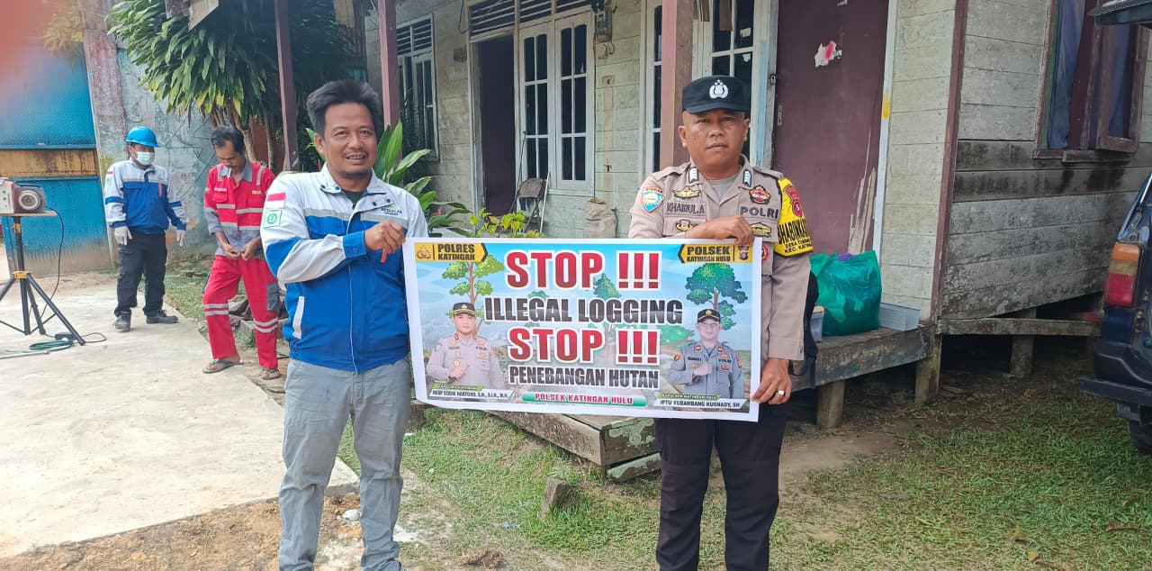 ‎Upaya Pencegahan Penebangan Hutan secara Liar (Ilegal Logging), Bhabinkamtibmas sosialisasi kepada masyarakat.