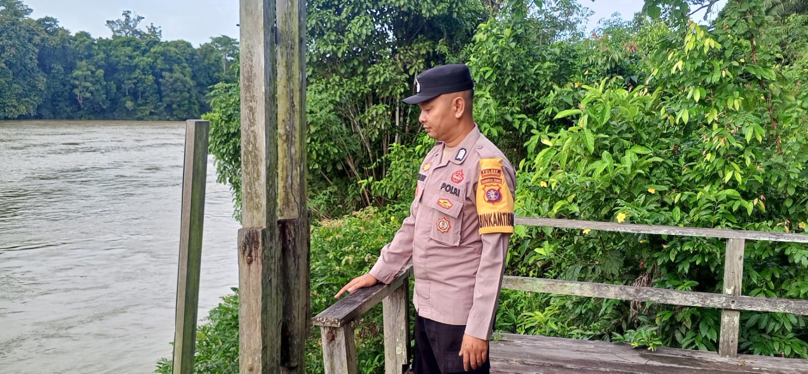 Piket Polsek Cek Debit Air Sungai Lamandau