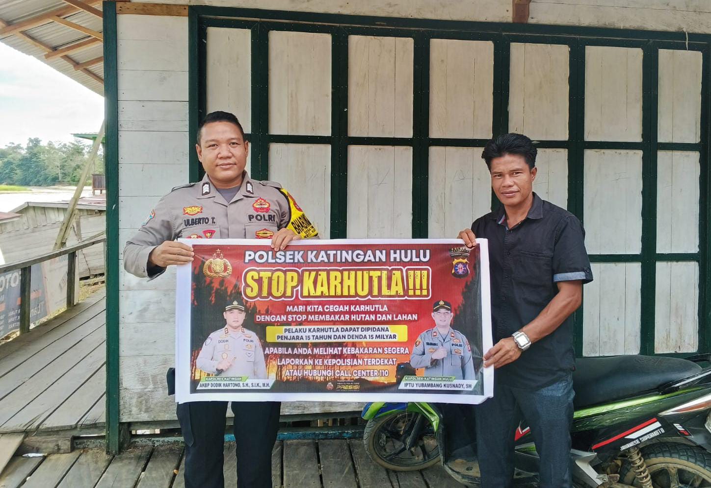 Polsek Katingan Hulu sosialisasi Stop Karhutla.