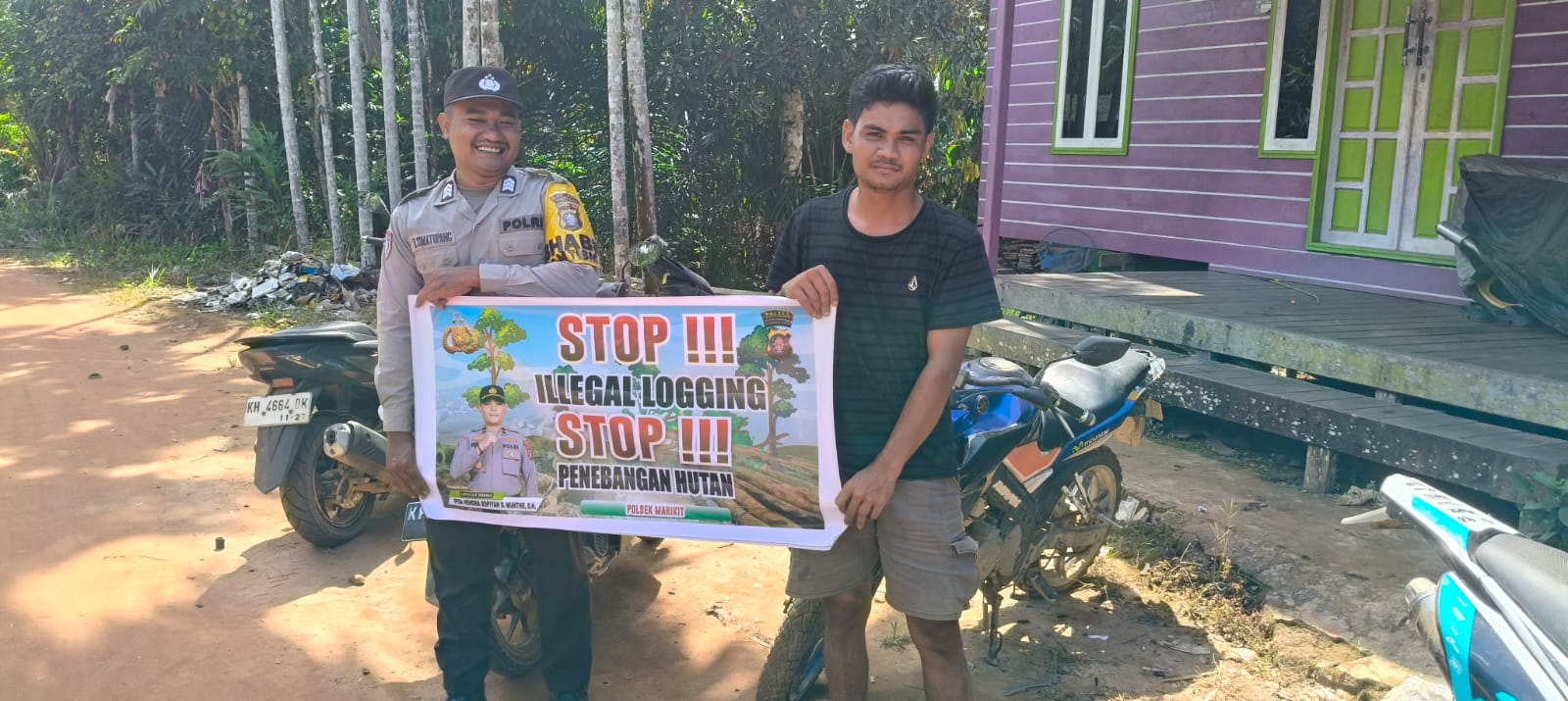 Polsek Marikit Sosialisasi Cegah Ilegal Logging…!!!
